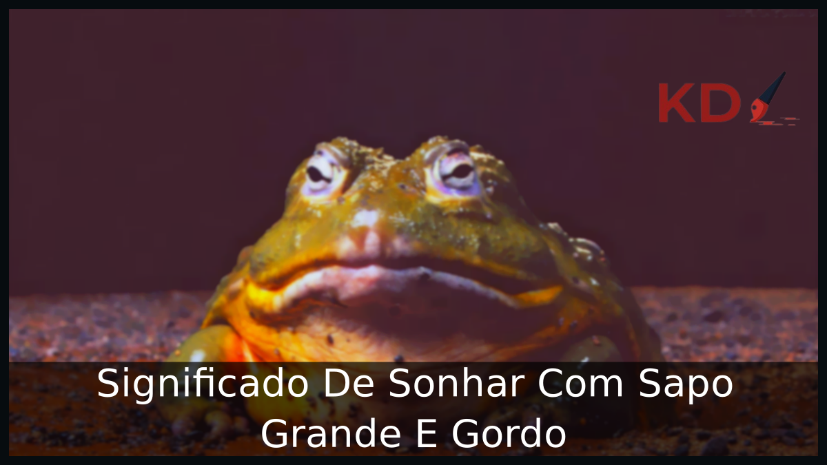 Sonhar Com Sapo Grande E Gordo