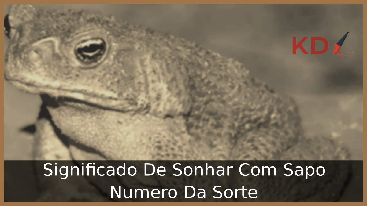 Sonhar Com Sapo Numero Da Sorte