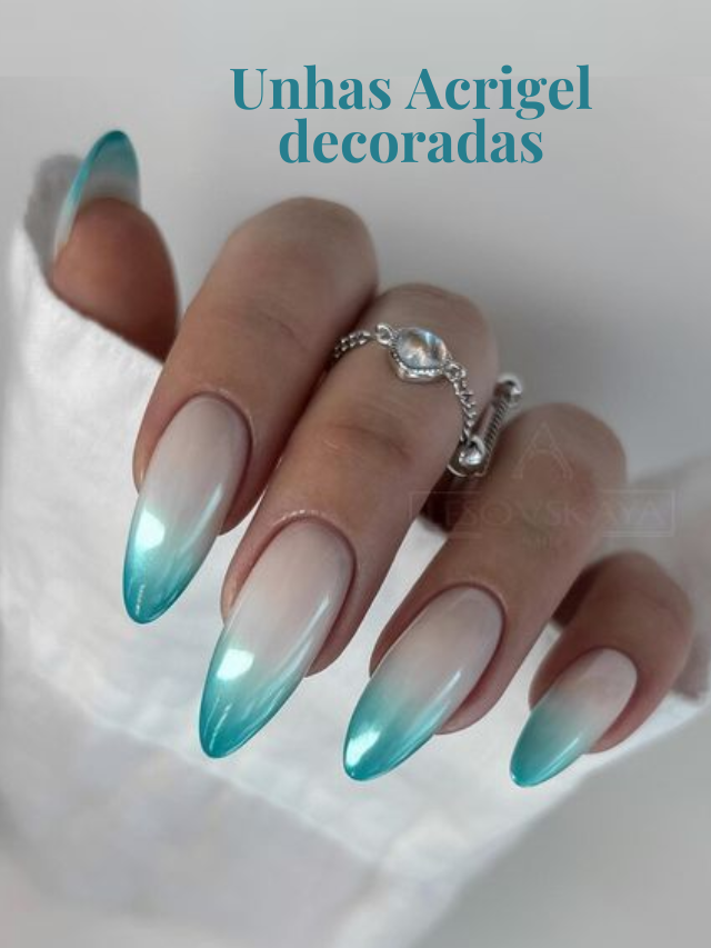 Unhas Acrigel decoradas