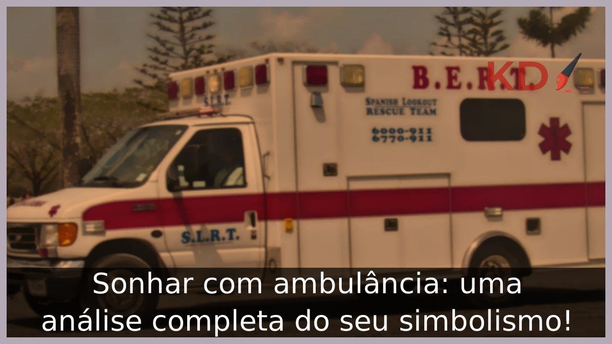 Sonhar com ambulância: uma análise completa do seu simbolismo! 22 Sonhar com ambulância: uma análise completa do seu simbolismo!