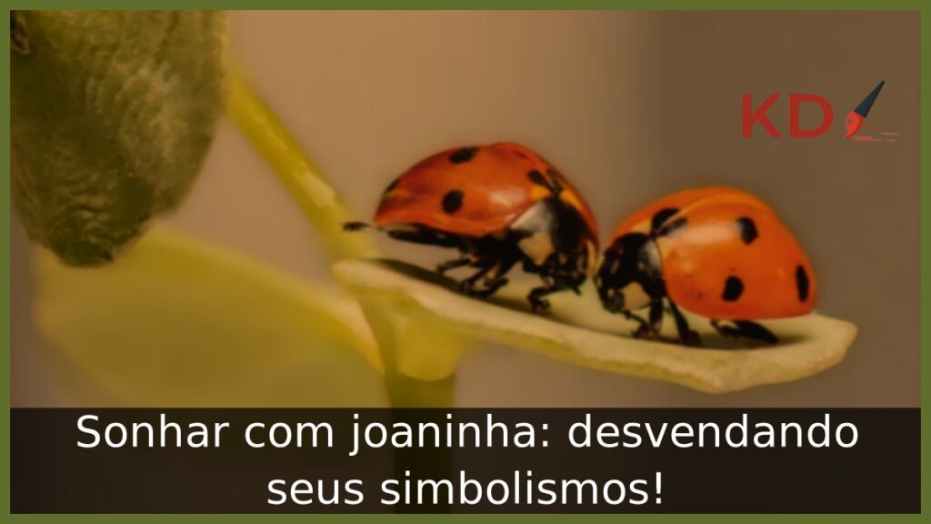 Sonhar com joaninha: desvendando seus simbolismos! 1 Sonhar com joaninha: desvendando seus simbolismos!