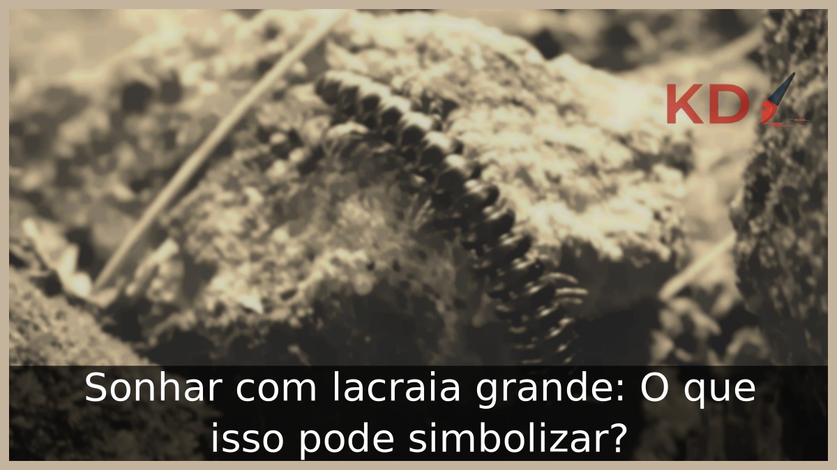 Sonhar com lacraia grande: O que isso pode simbolizar? 11 Sonhar com lacraia grande: O que isso pode simbolizar?