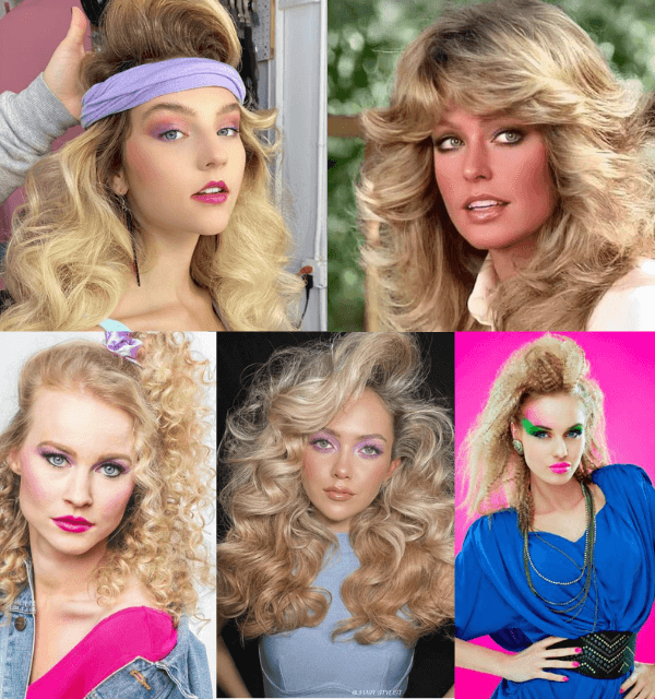 Vários Penteados anos 80 