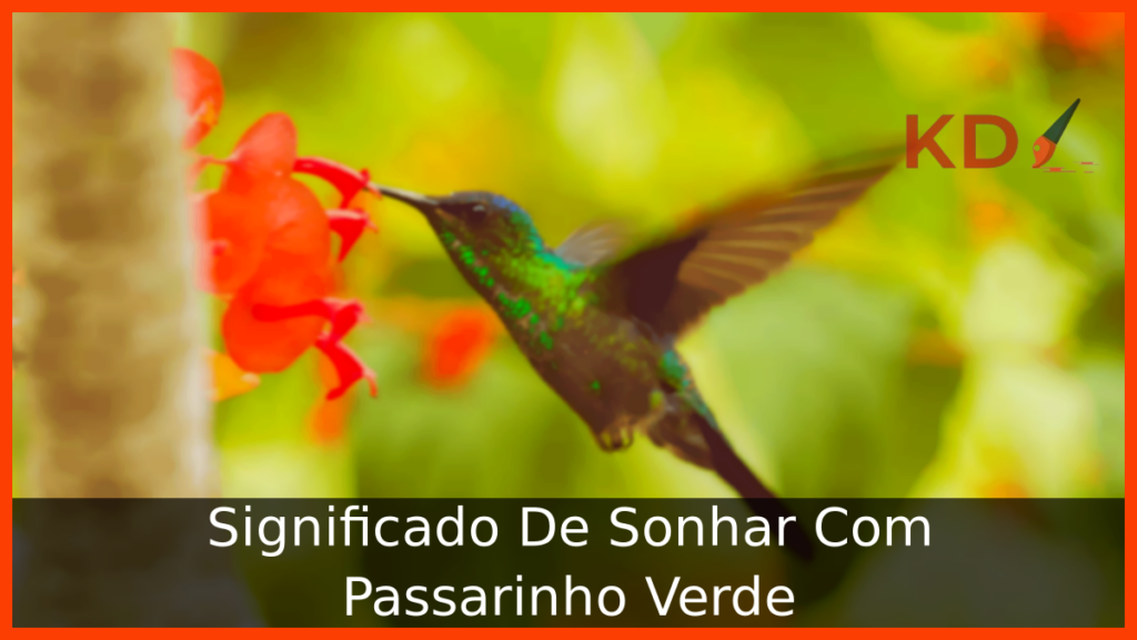Significado De Sonhar Com Passarinho Verde! 1 Significado De Sonhar Com Passarinho Verde