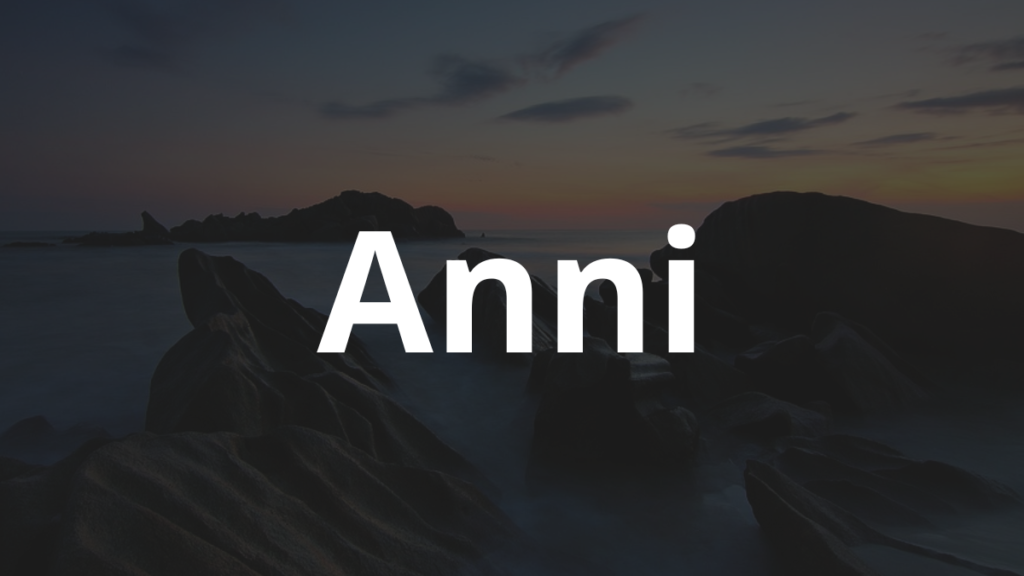 Significado do nome Anni