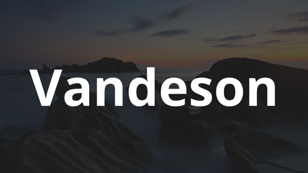 Significado do nome Vandeson