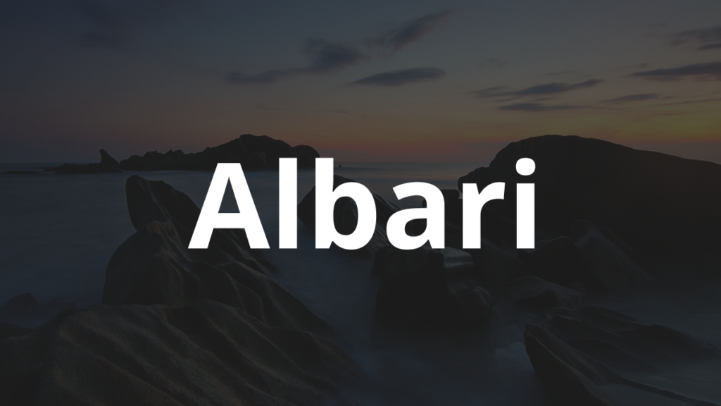 Significado do nome Albari: História e origem! 1 Significado do nome Albari