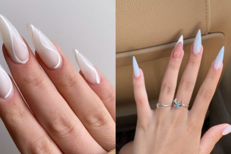 Unhas Stiletto decoradas