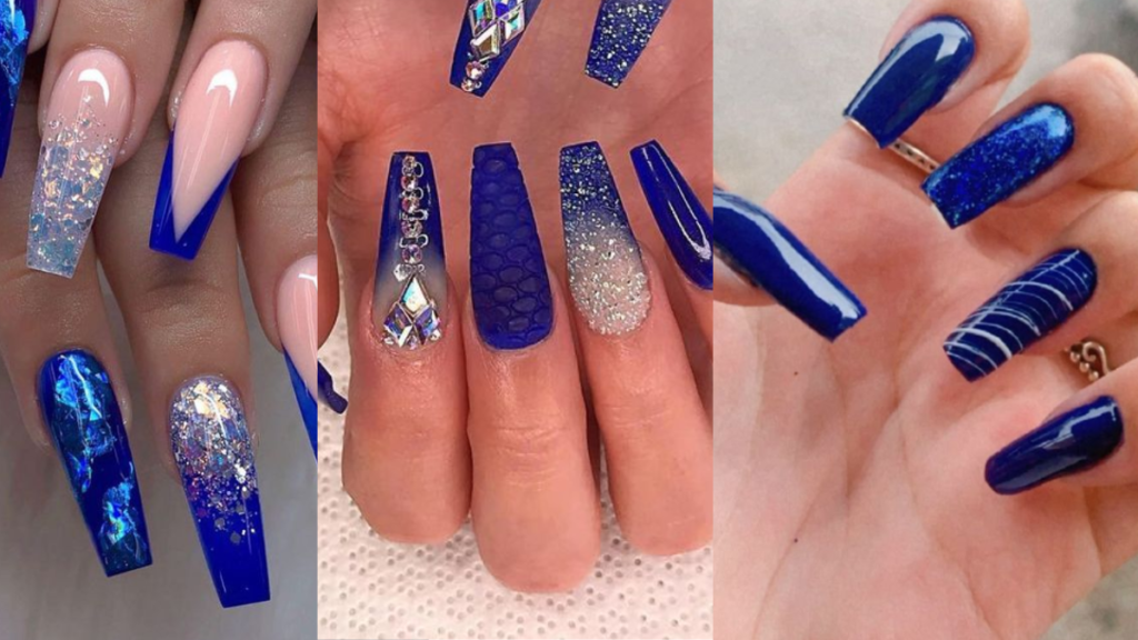 Unhas decoradas azul