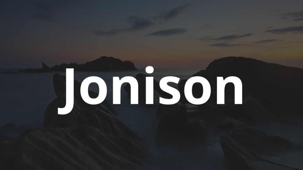 Significado do nome Jonison