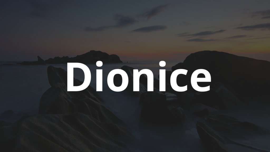 Significado do nome Dionice