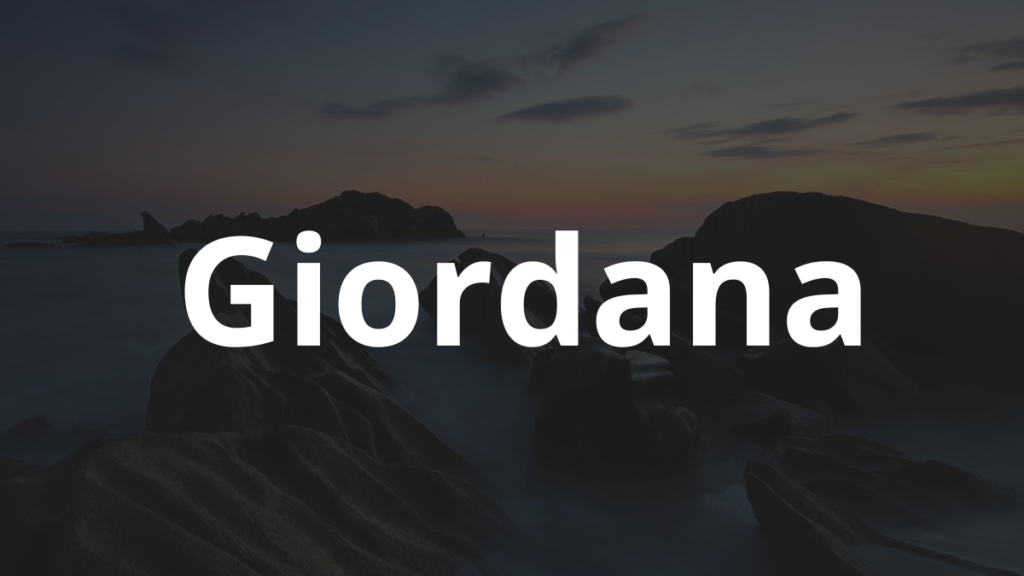Significado do nome Giordana