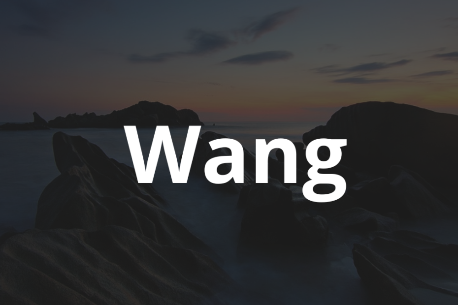 Significado do nome Wang