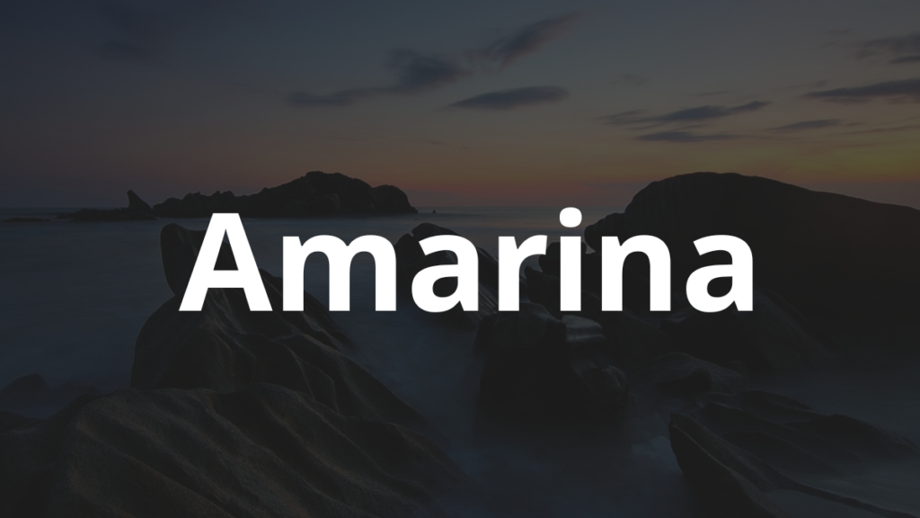 Significado do nome Amarina