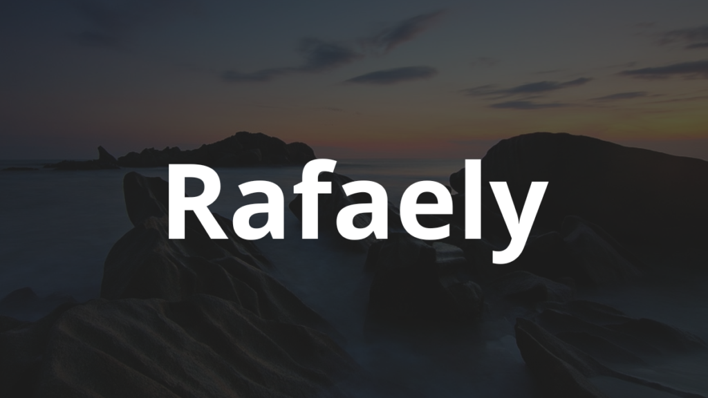 Significado do nome Rafaely: História e origem! 1 Significado do nome Rafaely