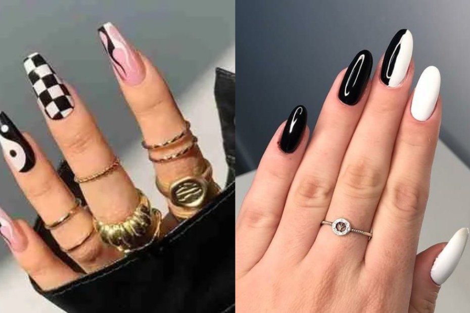 Unhas Pretas e Brancas: Confira as melhores inspirações e dicas para unhas incríveis! 17 Unha Preta e Branca
