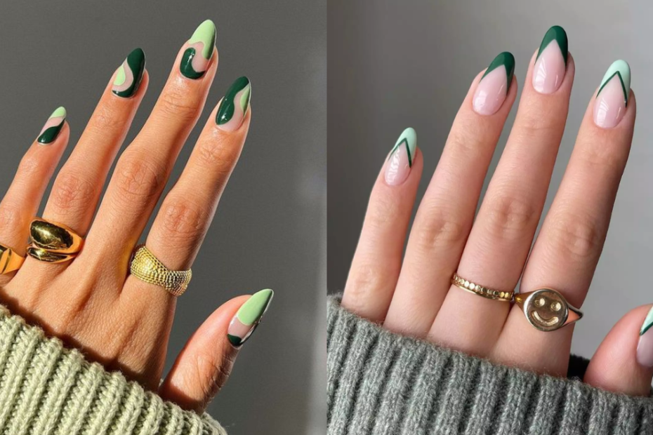 Unhas Verdes: Por que escolher, como fazer e melhores inspirações! 17 Desenhos de Unhas Verdes