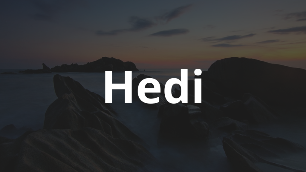 Significado do nome Hedi