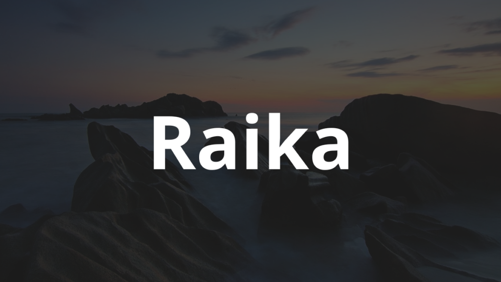 Significado do nome Raika