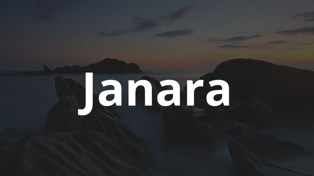 Significado do nome Janara