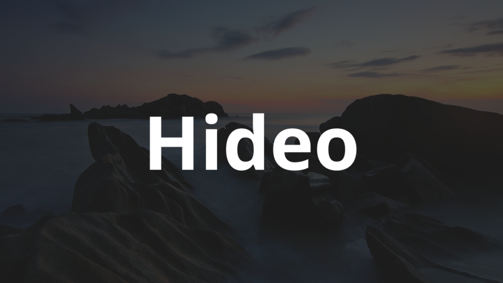 Significado do nome Hideo