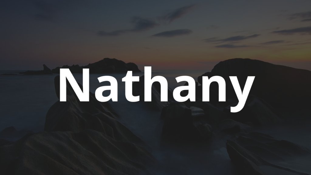 Significado do nome Nathany: História e origem! 1 Significado do nome Nathany
