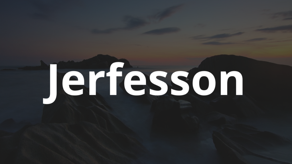 Significado do nome Jerfesson