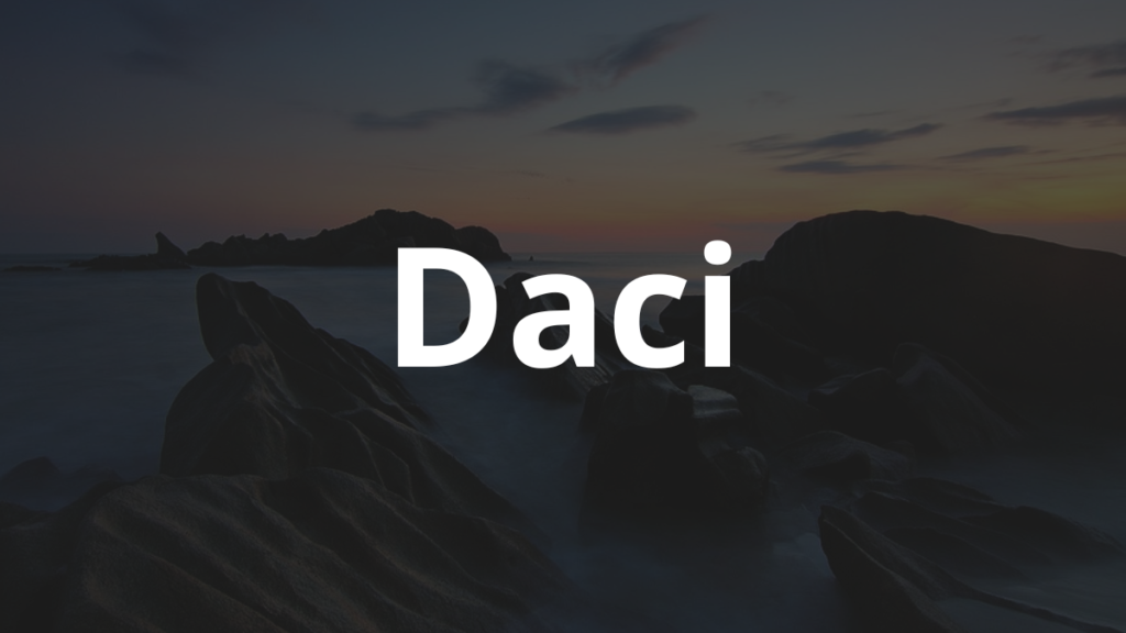 Significado do nome Daci