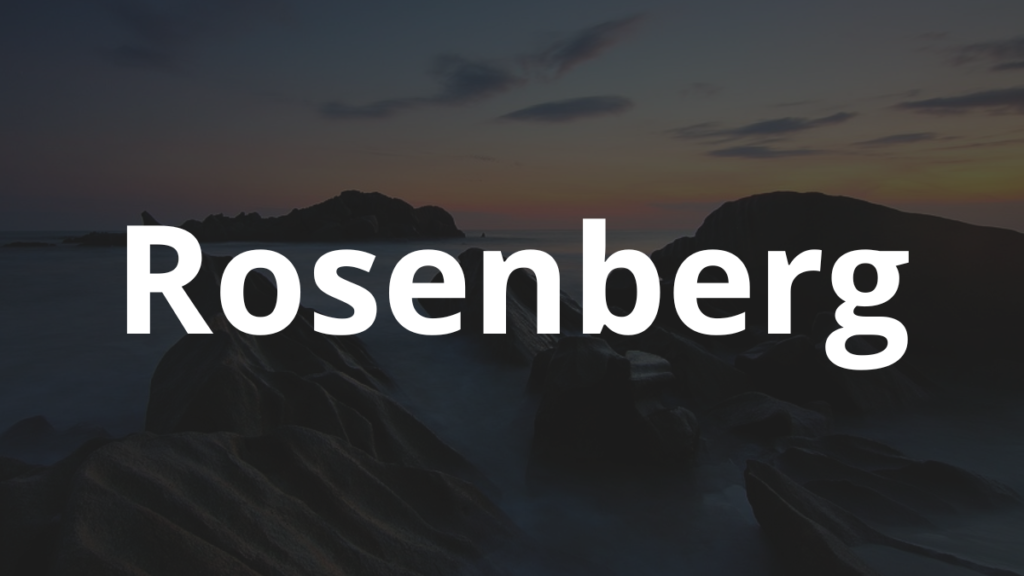 Significado do nome Rosenberg