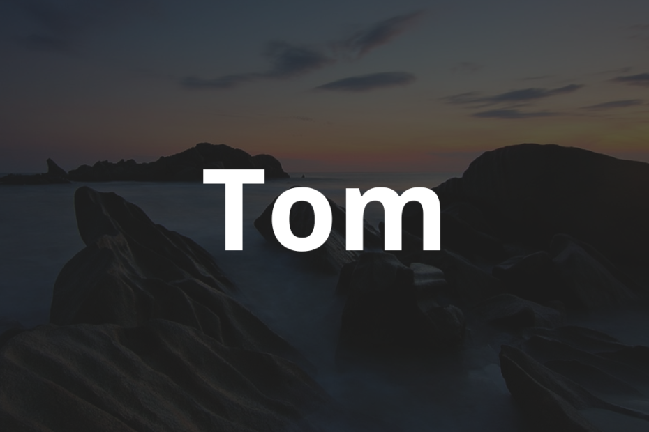 Significado do nome Tom: História e origem! 1 Significado do nome Tom