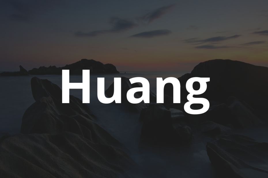 Significado do nome Huang