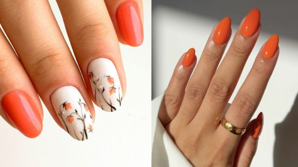 Ideias de Unhas Alaranjadas