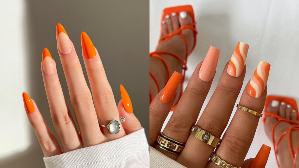 Lindas e incríveis Unhas Alaranjadas