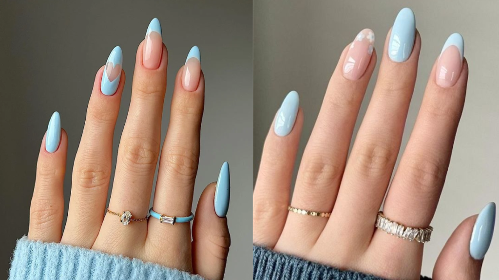 Unhas Azul Claro