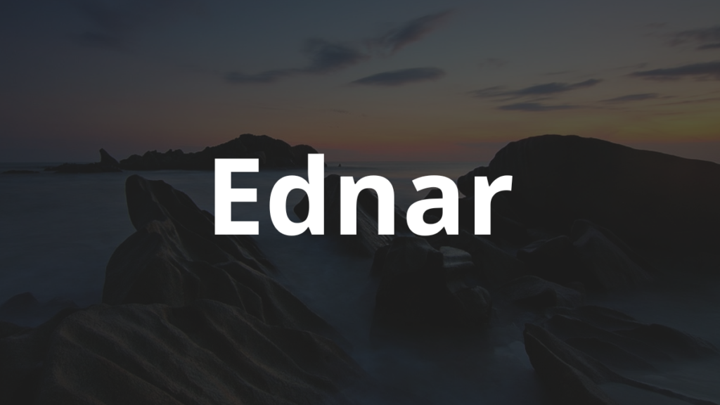 Significado do nome Ednar