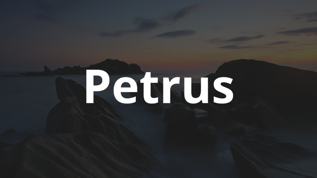 Significado do nome Petrus: História e origem! 1 Significado do nome Petrus