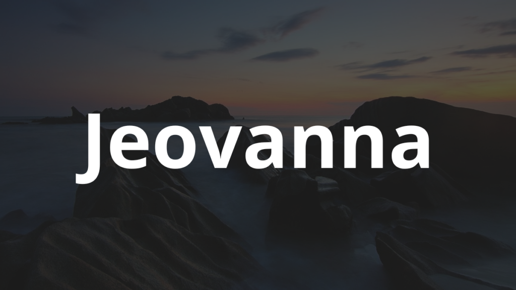 Significado do nome Jeovanna