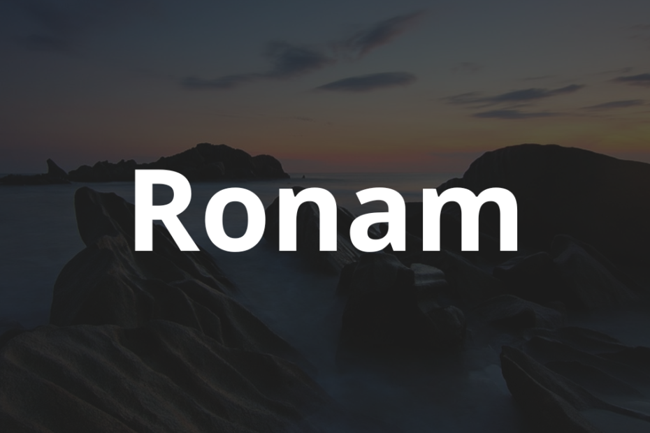 Significado do nome Ronam