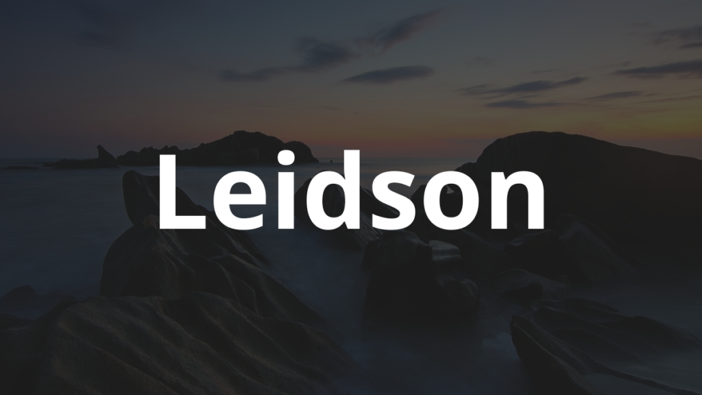 Significado do nome Leidson: História e origem! 1 Significado do nome Leidson