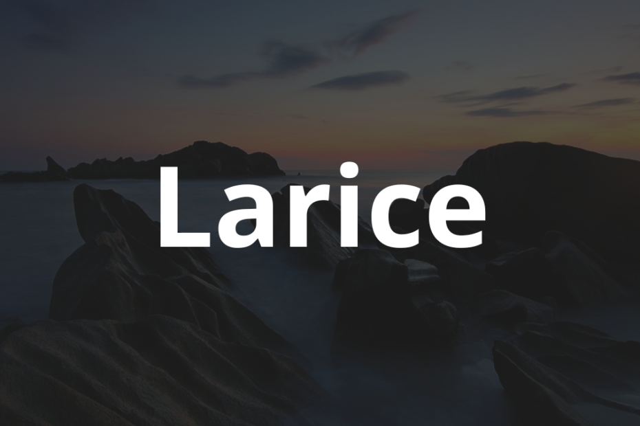Significado do nome Larice: História e origem! 2 Significado do nome Larice