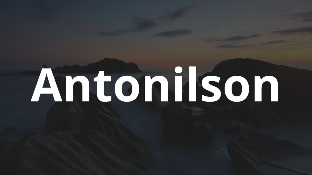 Significado do nome Antonilson