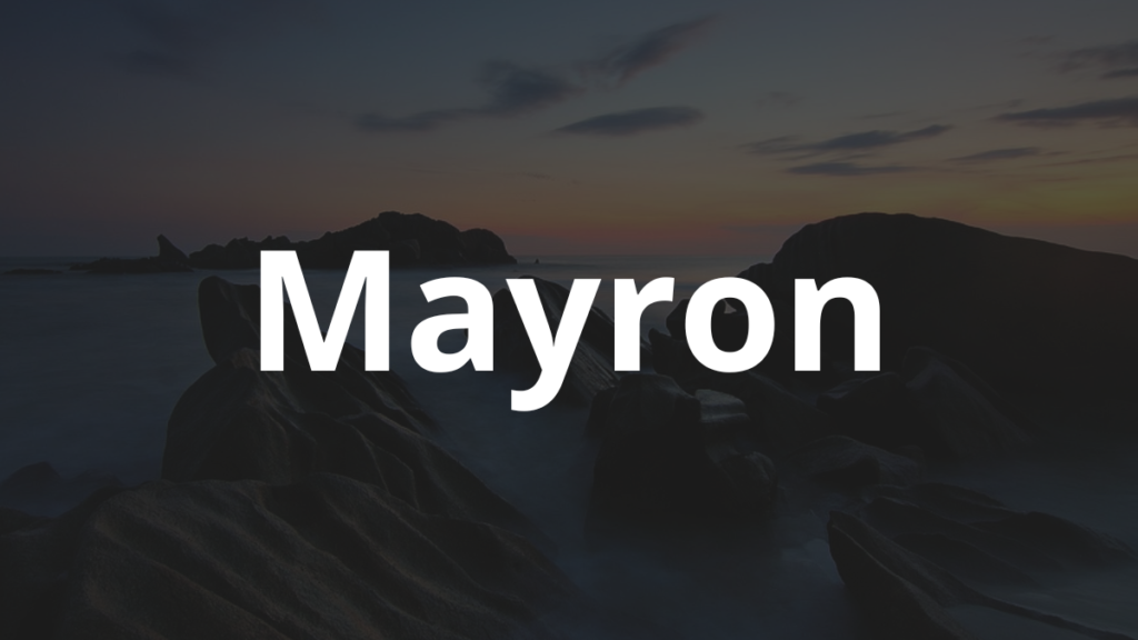 Significado do nome Mayron