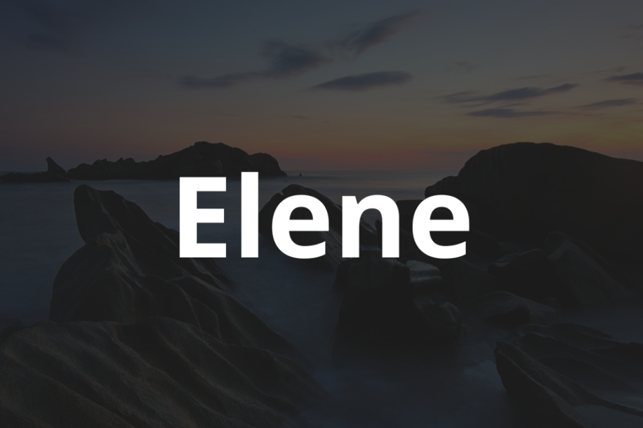 Significado do nome Elene