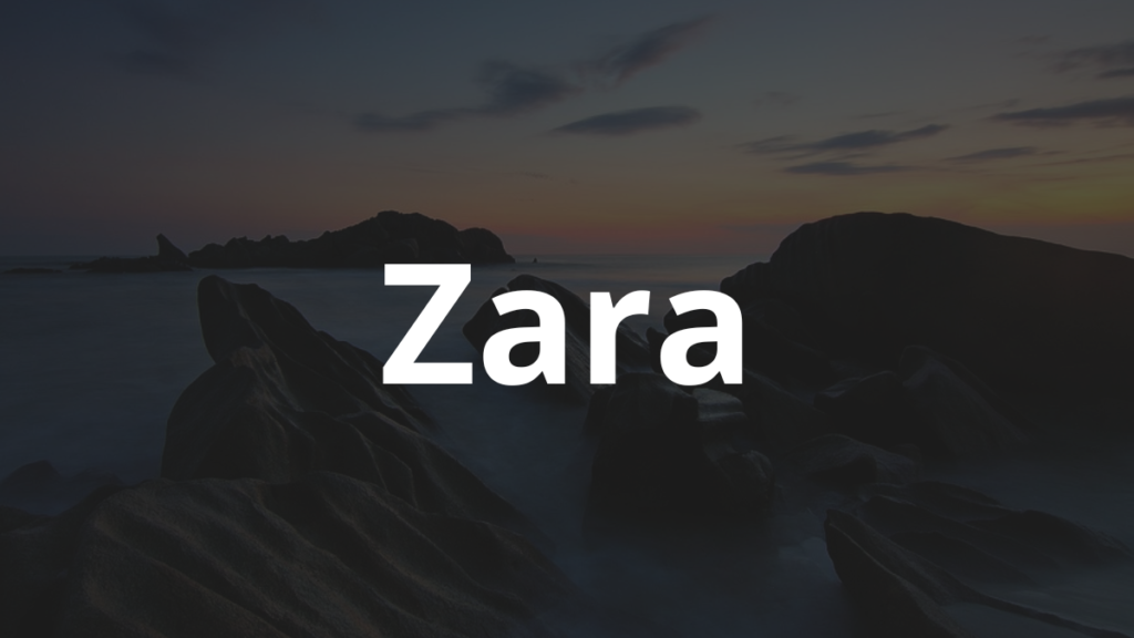 Significado do nome Zara: História e origem! 1 Significado do nome Zara