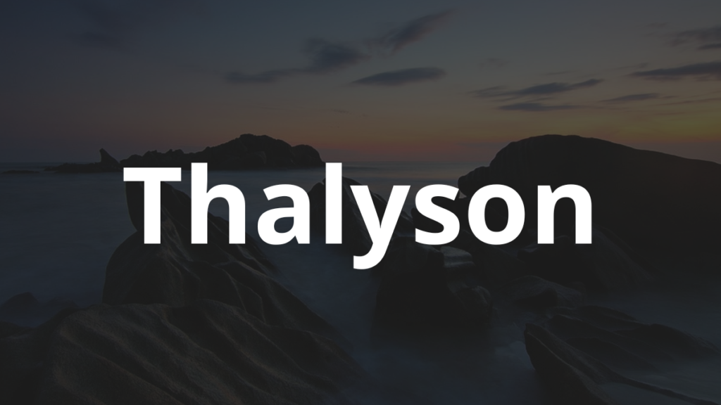 Significado do nome Thalyson: História e origem! 1 Significado do nome Thalyson