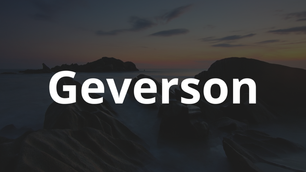 Significado do nome Geverson