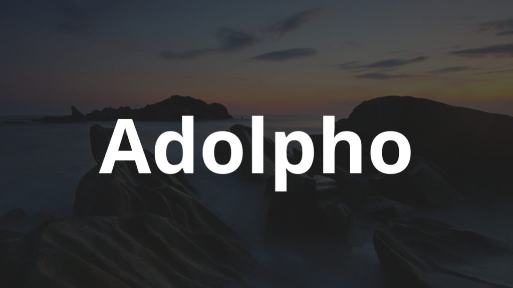 Significado do nome Adolpho