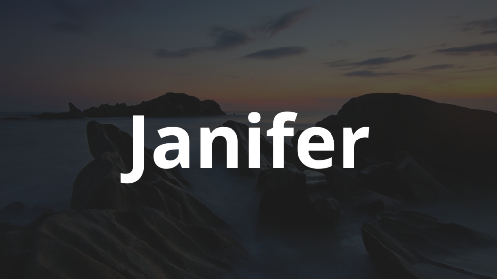 Significado do nome Janifer