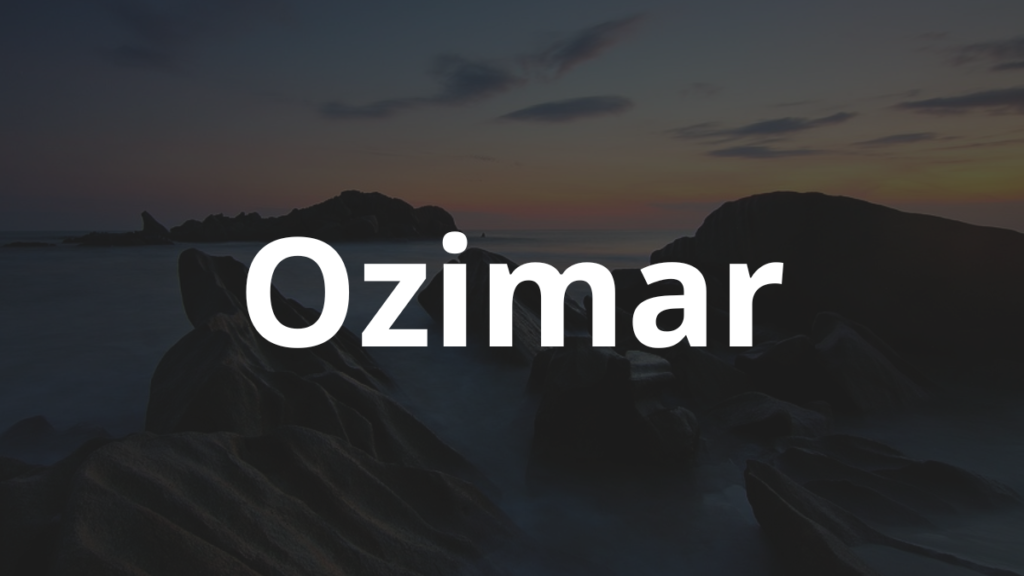 Significado do nome Ozimar