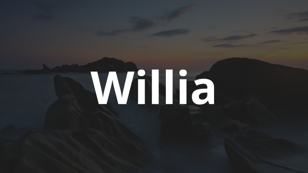 Significado do nome Willia